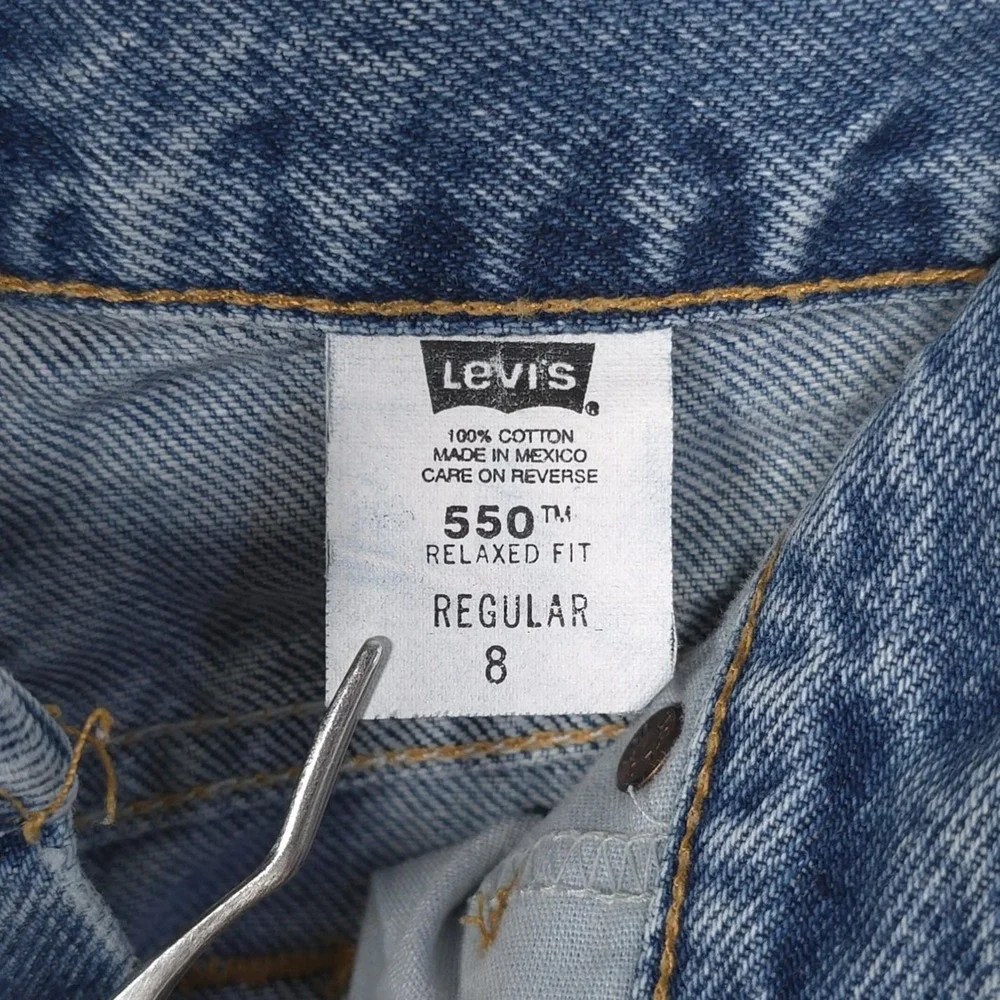 LEVI'S 550 Kids Unisex 8 Relaxed Fit Tapered Blue 100% Cotton VINTAGE 4577A